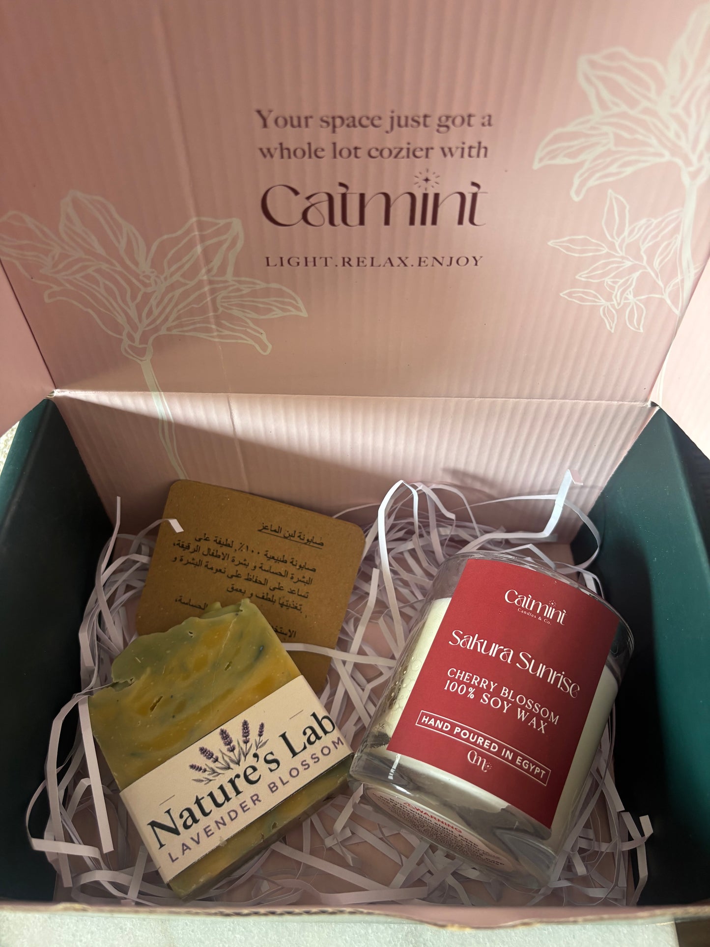 Nature’s Lab Lavender Blossom candle + Catmint candle bundle