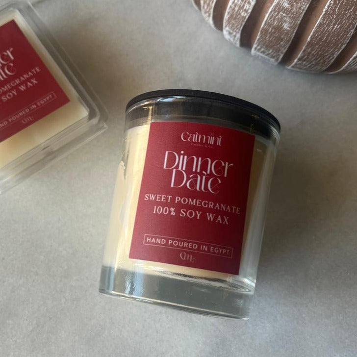 Dinner Date - Small Wooden-Top Candle
