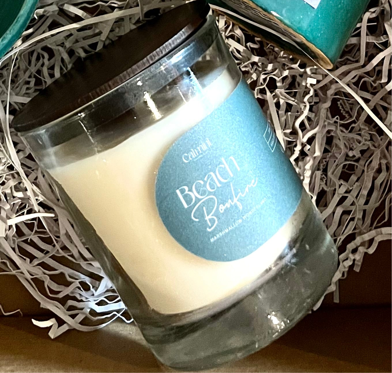 Beach Bonfire - Small Wooden-Top Candle