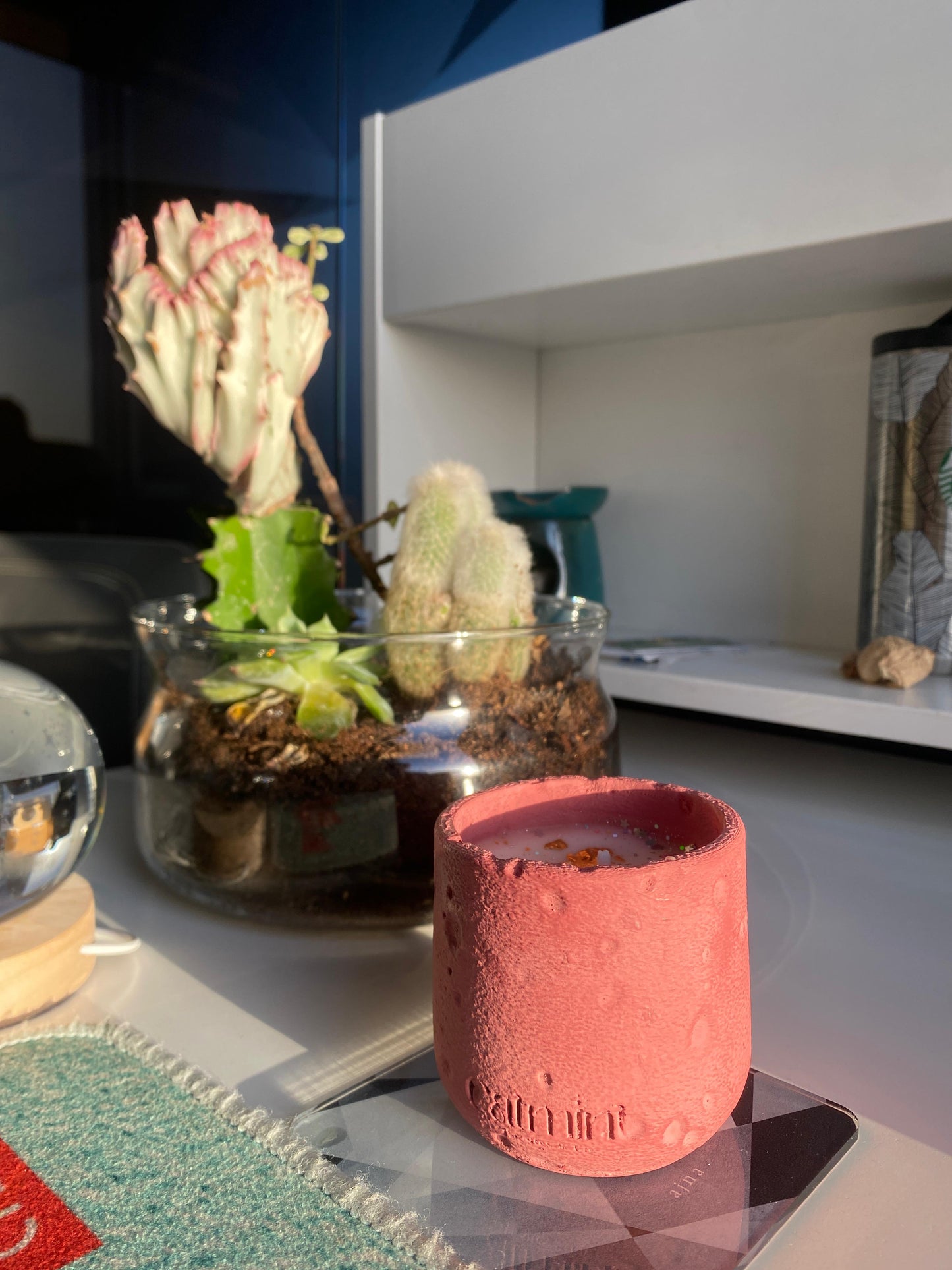 Flame Stone colored candles