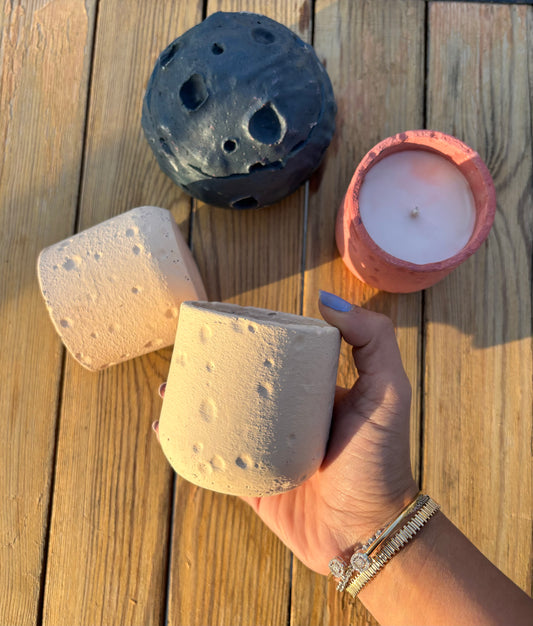 Flame Stone colored candles